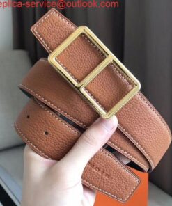 Replica Hermes Officier Belt Buckle & Brown 38MM Strap