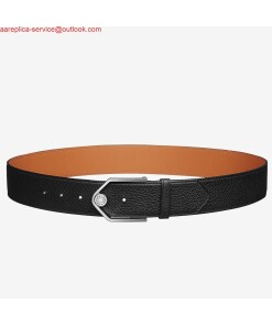 Replica Hermes Black Licol 40 MM Reversible Leather Belt