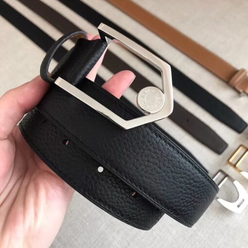 Replica Hermes Black Licol 40 MM Reversible Leather Belt 5