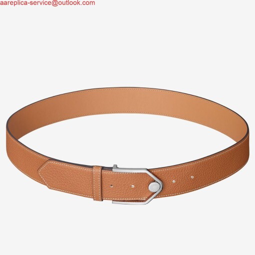 Replica Hermes Brown Licol 40 MM Reversible Leather Belt