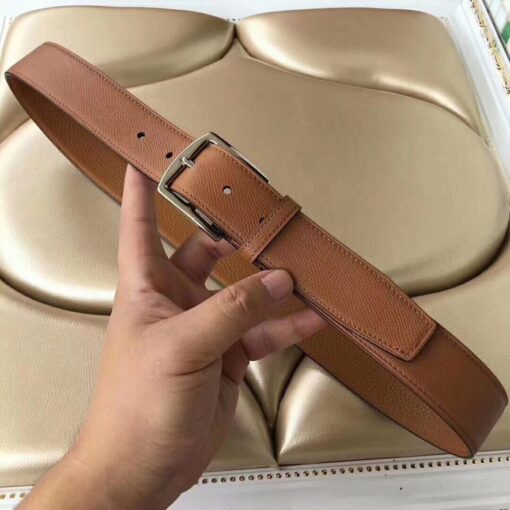 Replica Hermes Etriviere 40 Belt In Brown Epsom Leather 2