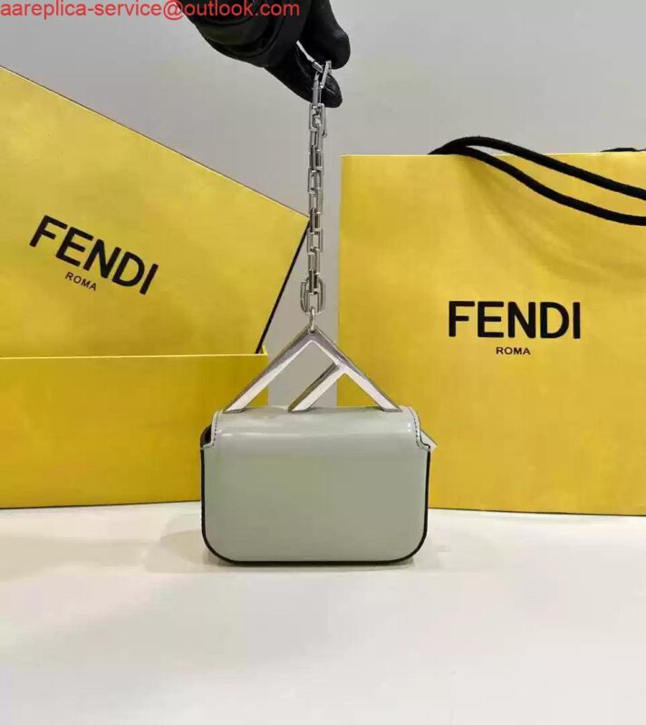 Replica Fendi 7AS173 Fendi First Sight Light Green leather Nano bag