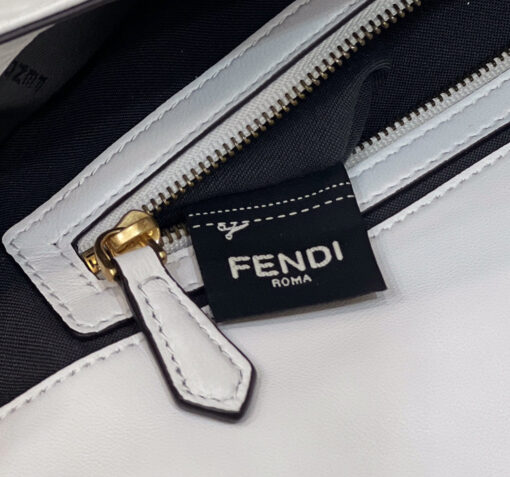 Replica Fendi 8BR771 Baguette Large White leather bag 6