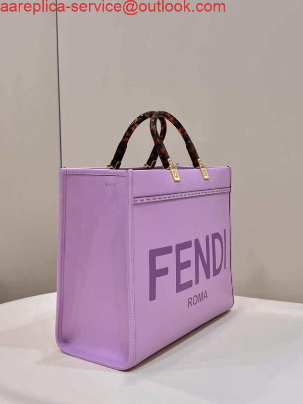 Replica Fendi 8BH386 Sunshine Medium Bag Purple leather shopper 8266S 2