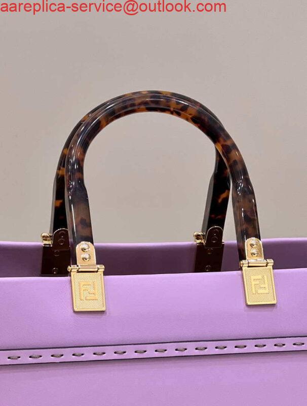 Replica Fendi 8BH386 Sunshine Medium Bag Purple leather shopper 8266S 5