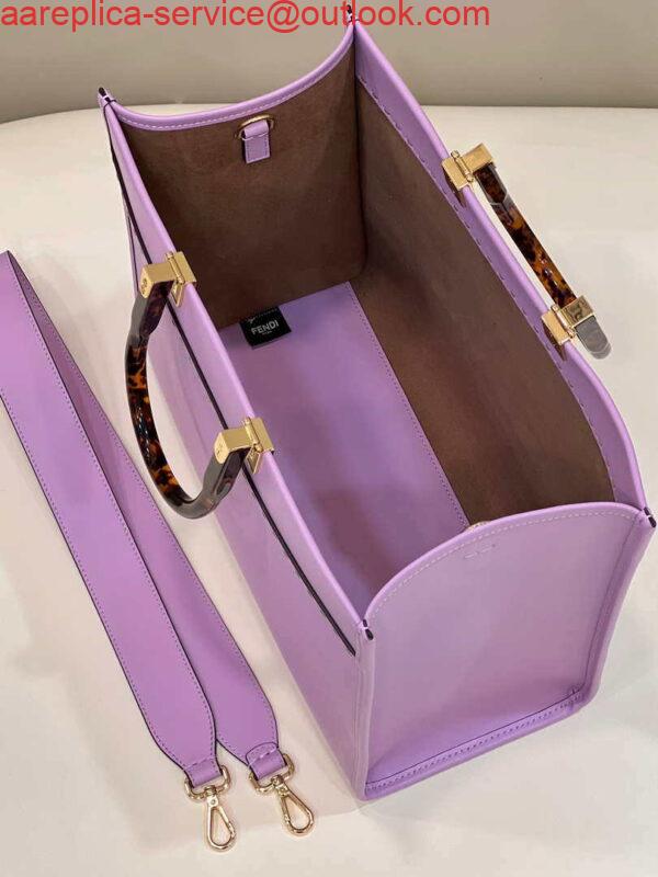 Replica Fendi 8BH386 Sunshine Medium Bag Purple leather shopper 8266S 8