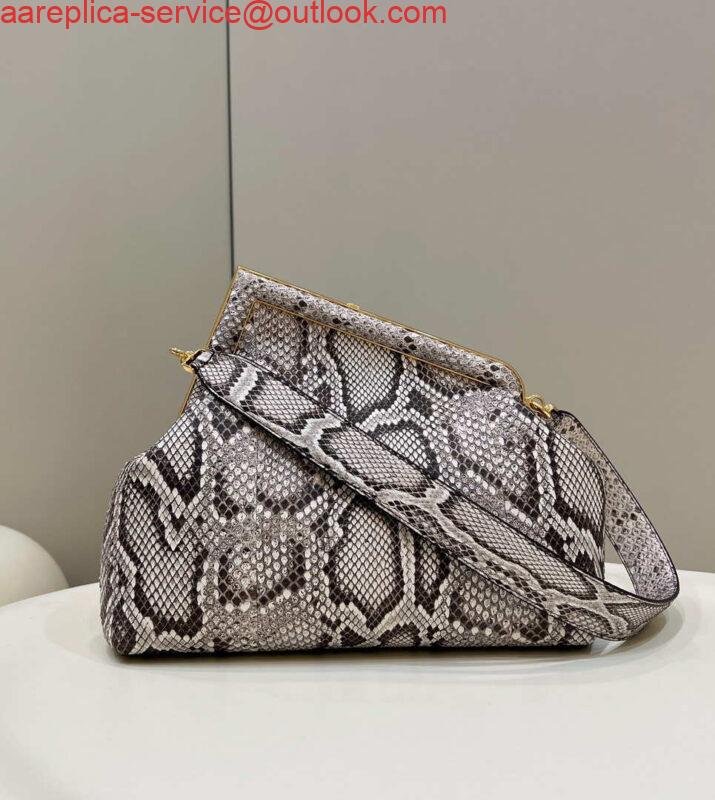 Replica Fendi 8BP127 FENDI FIRST Medium Natural python leather bag 2