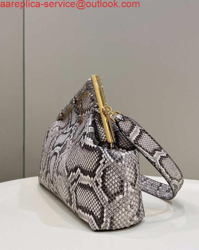 Replica Fendi 8BP127 FENDI FIRST Medium Natural python leather bag 4