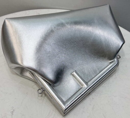 Replica Fendi 8BP127 FENDI FIRST Medium Silver laminated leather bag 4