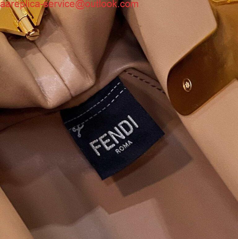 Replica Fendi 8BP129 Fendi First Small Ligth Pink flannel bag with embroidery 7