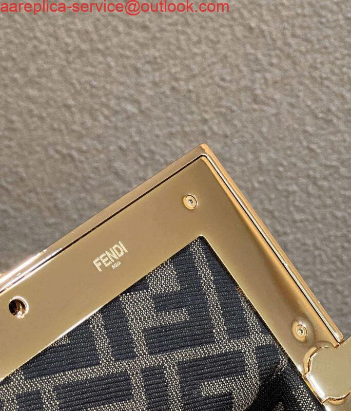 Replica Fendi 8BP129 Fendi First Small Khaki suede bag 5