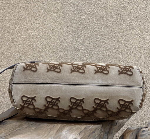 Replica Fendi 8BP127 Fendi First Medium Khaki suede bag 3