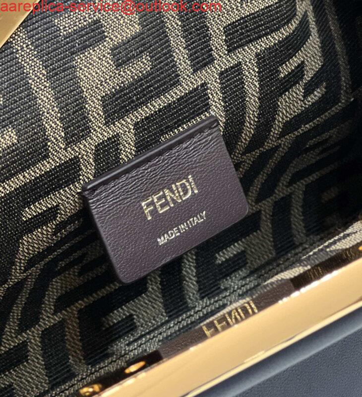 Replica Fendi 8BP129 First Small Fuchsia leather bag 80018M Navy Blue 7