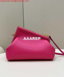 Replica Fendi 8BP129 First Small Fuchsia leather bag 80018M Rose Red