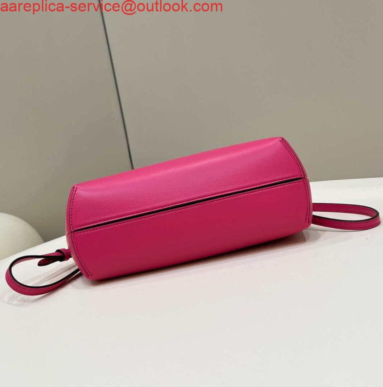 Replica Fendi 8BP129 First Small Fuchsia leather bag 80018M Rose Red 3