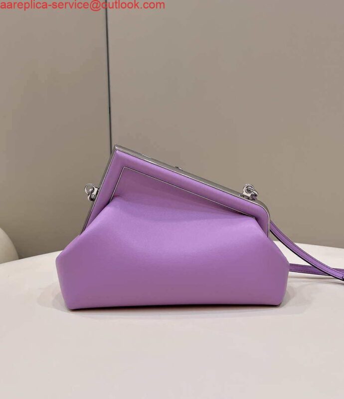 Replica Fendi 8BP129 First Small Fuchsia leather bag 80018M Purple