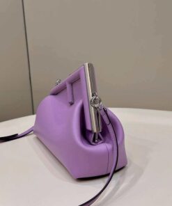 Replica Fendi 8BP129 First Small Fuchsia leather bag 80018M Purple 2