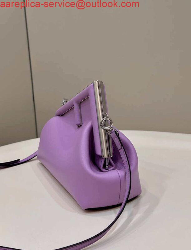 Replica Fendi 8BP129 First Small Fuchsia leather bag 80018M Purple 2