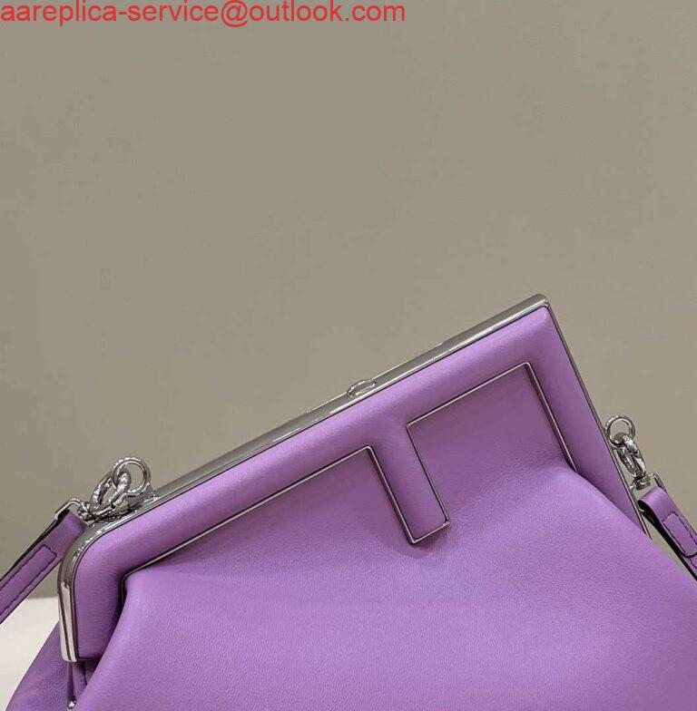 Replica Fendi 8BP129 First Small Fuchsia leather bag 80018M Purple 4