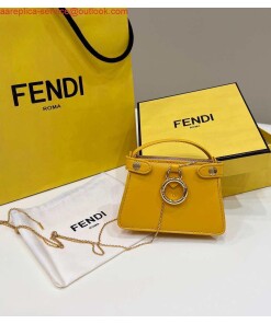 Replica Fendi 7AR993 FENDI PICO PEEKABOO Charm 8385 Yellow