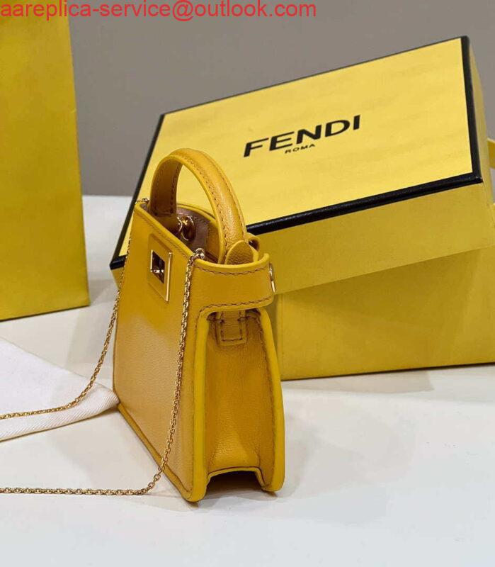 Replica Fendi 7AR993 FENDI PICO PEEKABOO Charm 8385 Yellow 2