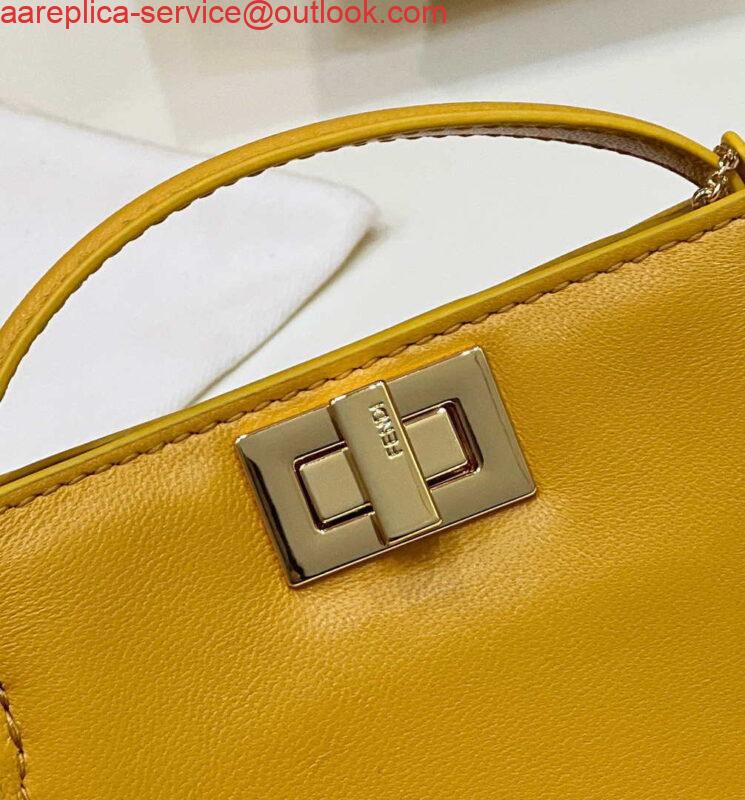 Replica Fendi 7AR993 FENDI PICO PEEKABOO Charm 8385 Yellow 5