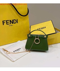 Replica Fendi 7AR993 FENDI PICO PEEKABOO Charm 8385 Green