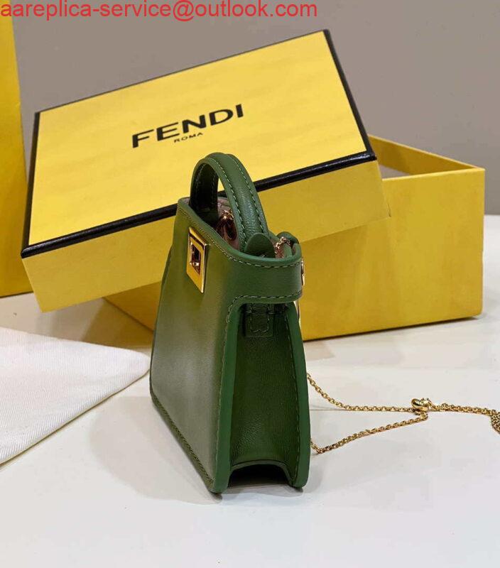 Replica Fendi 7AR993 FENDI PICO PEEKABOO Charm 8385 Green 2