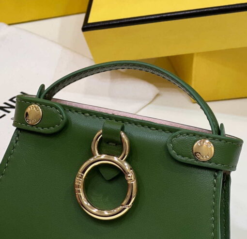 Replica Fendi 7AR993 FENDI PICO PEEKABOO Charm 8385 Green 4