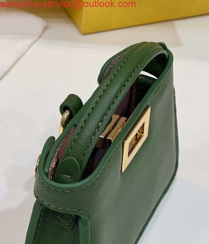 Replica Fendi 7AR993 FENDI PICO PEEKABOO Charm 8385 Green 5