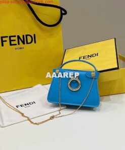 Replica Fendi 7AR993 FENDI PICO PEEKABOO Charm Blue 8385