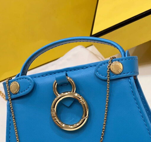 Replica Fendi 7AR993 FENDI PICO PEEKABOO Charm Blue 8385 4