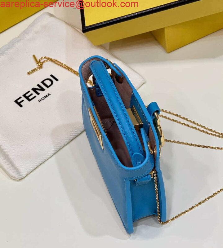 Replica Fendi 7AR993 FENDI PICO PEEKABOO Charm Blue 8385 8