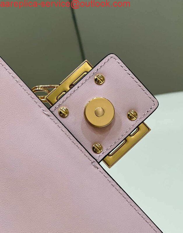 Replica Fendi 8BR801 Baguette brooch Fendace Pink leather 8563 bag 8