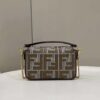 Replica Fendi 8BS017 Mini Baguette Chain Midi Dove gray FF tapestry fabric bag 8579S 9