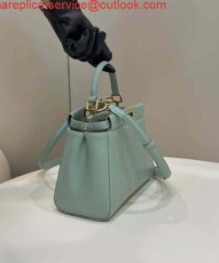 Replica Fendi 8BN244 Peekaboo Iconic Mimi Green Leather 8315 Bag