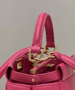 Replica Fendi 8BN244 Peekaboo Iconic Mimi Rose red Leather 8315 Bag 2