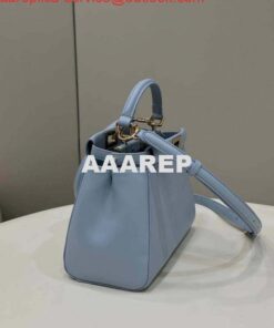 Replica Fendi 8BN244 Peekaboo Iconic Mimi Blue Leather 8315 Bag