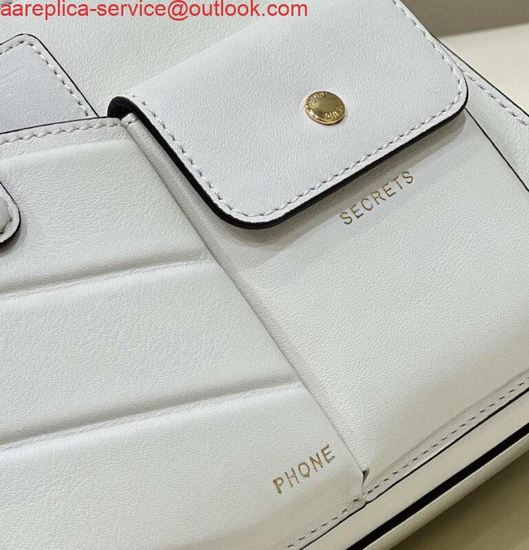 Replica Fendi 8BN335 Peekaboo ISeeU Small White leather bag 2113s 3