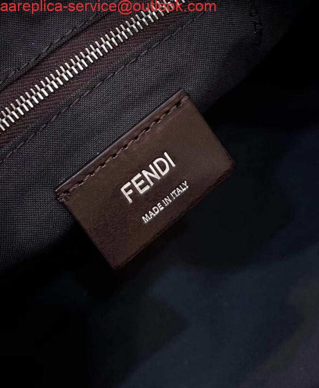 Replica Fendi 7VA570 Mini bag Brown FF fabric bag 6