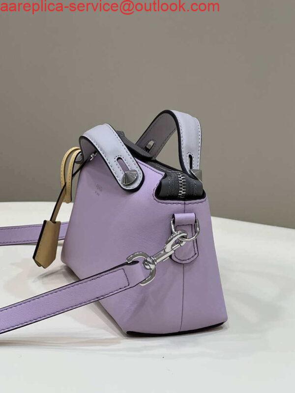 Replica Fendi 8BL145 By The Way Mini Purple leather small Boston bag 2