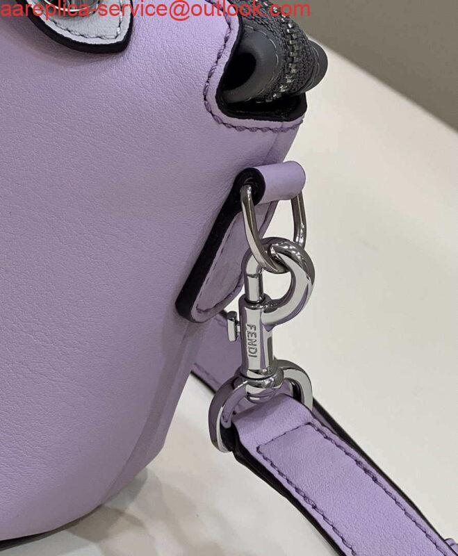 Replica Fendi 8BL145 By The Way Mini Purple leather small Boston bag 3