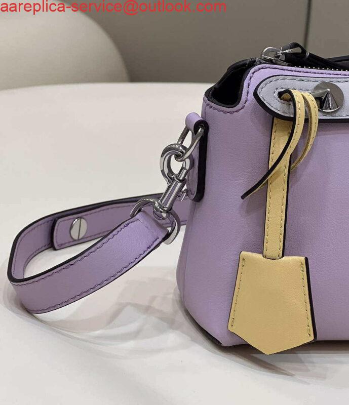 Replica Fendi 8BL145 By The Way Mini Purple leather small Boston bag 5