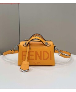 Replica Fendi 8BL145 By The Way Mini Orange leather small Boston bag