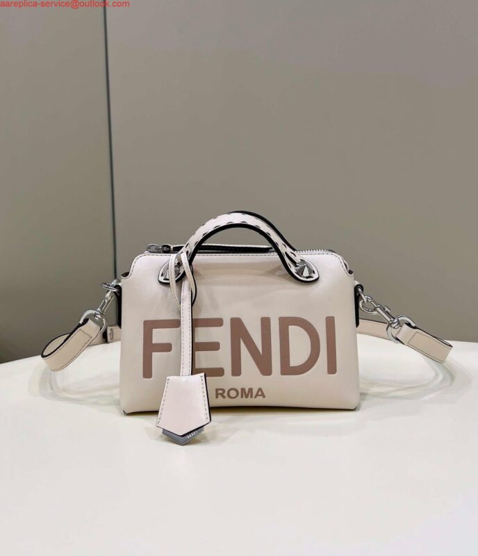 Replica Fendi 8BL145 By The Way Mini White leather small Boston bag