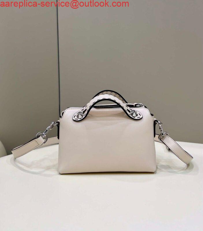 Replica Fendi 8BL145 By The Way Mini White leather small Boston bag 2