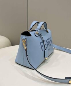 Replica Fendi 8BL146 By The Way Medium Ligth Blue leather Boston bag 2