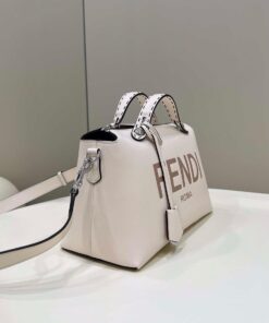 Replica Fendi 8BL146 By The Way Medium White leather Boston bag 2