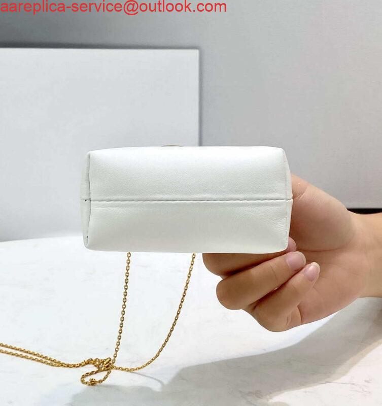 Replica Fendi 7AS051 Nano Fendi First Charm Charm in White nappa leather 4