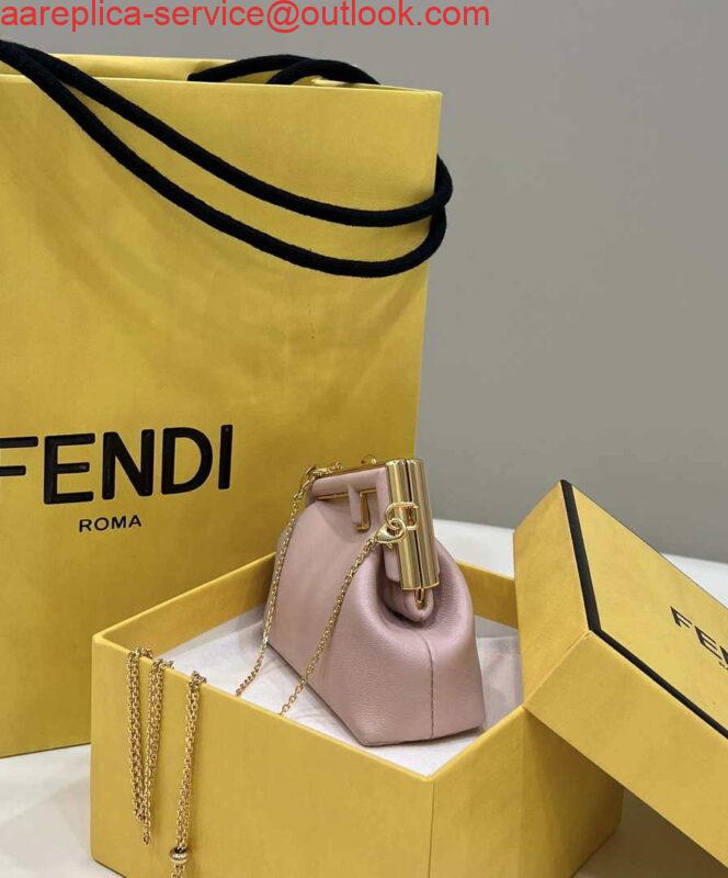 Replica Fendi 7AS051 Nano Fendi First Charm Charm in pink nappa leather 6